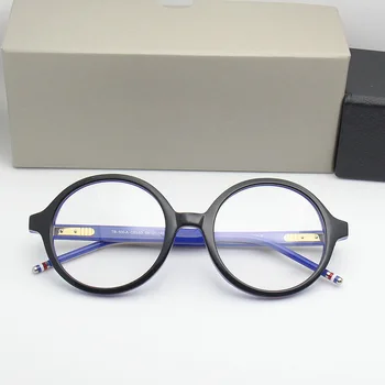 Води до пренебрегване том Brand ацетатная ретро Кръгли рамки за очила за мъже и жени оптични предписани очила с прозрачни лещи oculos grau de