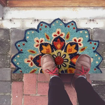 Подложка за пода противоскользящий пол кухненски килим нескользящий открит килим ананас верандата мат Nordic chic пасторальный цвете цвете къща
