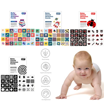 5 стилове черно бяла карта ранното образование на детето визуална стимулация следват за новородено 0-36 месеца е детска играчка, цветна тренировка