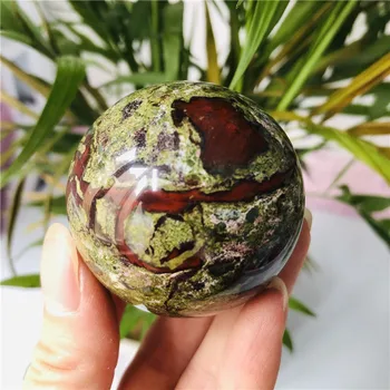 Природен Дракон кръвта камък кристална топка Crystal камък скъпоценен камък е отличен за медитация декорация на дома чакра на Рейки камък