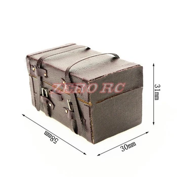 RC 1/10 Car Scale Accessories WOOD LEATHER помещение за съхранение на багаж за SCX10 TRX-4 D90 ПРИЗРАК
