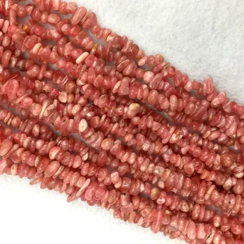 Естествен Истински Розово Червен Rhodochrosite Самородно Чип Свободна Засаждане На Бижута Колиета, Гривни Beads15