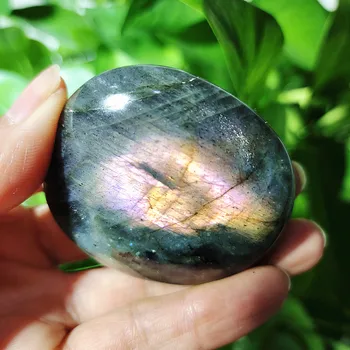 Естествен камък лабрадорит Crystal палмови камъни играчка лечебните кристали и декорация на дома