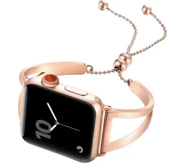 мода гривна каишка за Apple Watch женски въжета 38 42 40 44 от неръждаема стомана с окачване за iwatch series 6 5 4 3 2 1