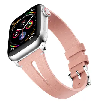 Чиста цветен печат кожени въжета за Apple Watch 38 мм 42 мм 40 мм 44 мм smart watches for band i watch серия 4 3 2 1 каишка за часовник