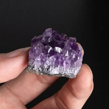 1бр натурален Кристал Аметист мини альпинарий камък Аквариум кварцов камък Crystal минерални бижута модерна декорация на дома DIYGift