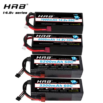 HRB 4S lipo батерия 14.8 V 6000mah 7000mah 5200mah 3300mah твърд калъф rc car battery XT60 deans plug за rc Car камиони Чудовища