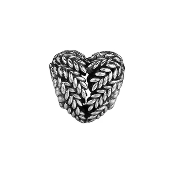 Икона на природата сърцето мъниста за висулки, гривни жени sterling silver 925, бижута мода есен Чар мъниста за бижута