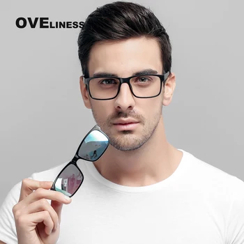 Очила марка дизайнер поляризирана Магнит клип очила рамка на мъже, жени късогледство предписани очила, оптични, слънчеви очила Очила