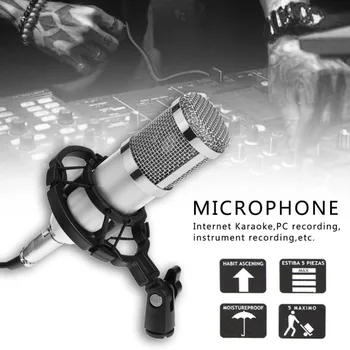 професионален BM 800 кондензаторен микрофон за компютър аудио караоке микрофон студио за запис на микрофони комплекти