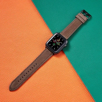 Каишка за часовник Apple Watch Серия 6 SE 5 4 3 Кожена каишка за Iwatch 38 мм 42 мм китката за Apple Watch Bands 44 мм 42 мм 40 мм 38 мм