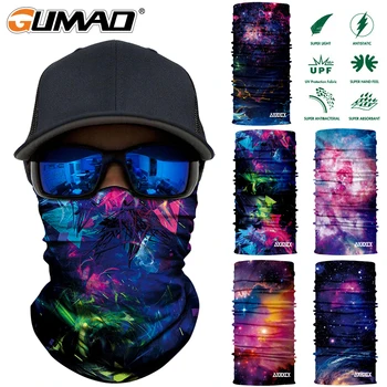3D безшевни шалове Galaxy Magic Neck Gaiter Face Cover спортна ски маска Риболов, Колоездене, туризъм кърпа шал, лента за глава Мъже, Жени