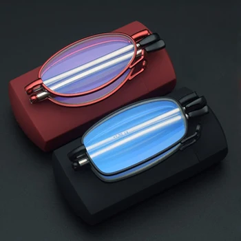 GLTREE унисекс сгъваеми очила очила с футляром диамант нарязани +1.0 +1.5 +2.0 +2.5 +3.0 +3.5 +4.0 жените и мъжете очила Y18