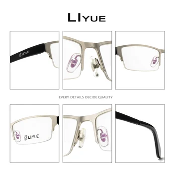 2020 мъжки рамки за очила eye Square Glasses Frame мъжете оптична късогледство предписани очила полуметаллические мъжки очила очила