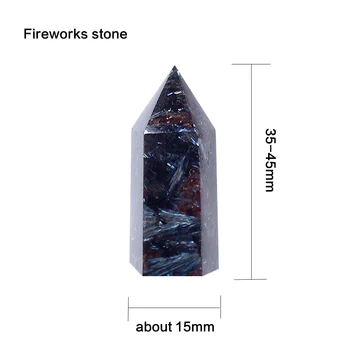 35-45 1PC Natural Fireworks камък crystal point energy stone за дома или офиса деликатни декорации