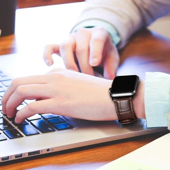 IStrap Apple Watch каишка каишка от естествена кожа развертывающаяся обтегач 38мм 42мм 40 мм 44mm черен кафяв