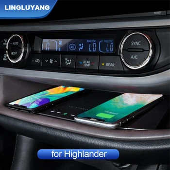Подходящ за Highlander car wireless chargers 2016 2017 2018 2019 авточасти, автомобилни аксесоари, QI