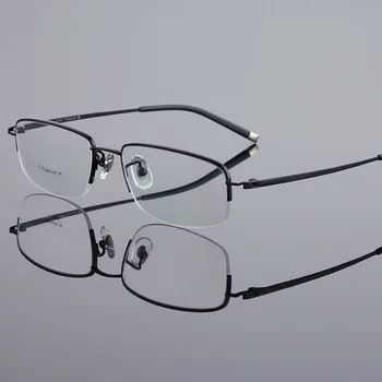BCLEAR Pure Titanium Ultralight Glasses Frame бизнес мъже късогледство пресбиопия очите очила Полуободковые рамки очила Очила