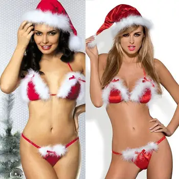 Екзотични Аксесоари The Night Before Christmas Bikini Christmas Gift For Her Erotic Секси VictoriaSecret Магазин Sex Toys For Woman