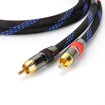 HiFi RCA аудио кабел RCA мъжки към RCA мъжки кабел двойка RCA OFC свързващ кабел