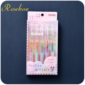 ROWBOE сладко stationery creative gel pen dream color акварел дръжка момиче сладко flash pen account pen kawaii supplies
