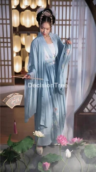 2021 китайското традиционното дамско палто ханфу китайското страхотна рокля ханфу дъждобран династия Тан древен китайски костюм костюми на принцеса