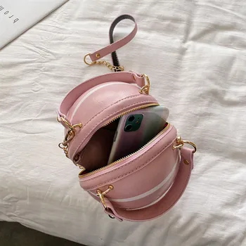 Баскетболно форма на чанта 2020 нов готино момиче Модни рамо чанта в чантата си Мъкна през цялата ПУ чанта мобилен телефон чанта