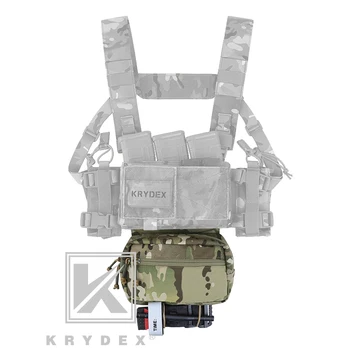 KRYDEX тактически шасито чанта чанта за MK3 гърдите Рог плоча на носещата Multicam найлон поясная чанта Под корема аксесоари за носене