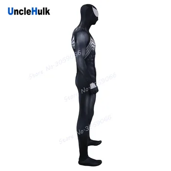 Venom-Black Спандекс Zentai cosplay костюм-с лещи и мускулната форма-SP707 | UncleHulk