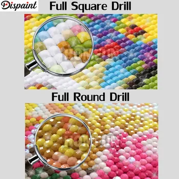 Dispaint Full Square/Round Пробийте 5D САМ Diamond Живопис 