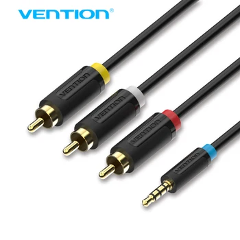 Vention 3.5 мм до 3 RCA аудио кабел адаптер 1.5 м/2 м високо качество между мъжете жак Aux кабел за Android TV Box Speaker Ipod