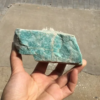 Проба на природен калени камък амазонита груб минерален камък