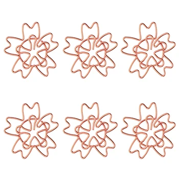 Снежинка Скрепка розово злато форма Скрепка сакура цвете във формата на кламери сладки кламери метални ключалки