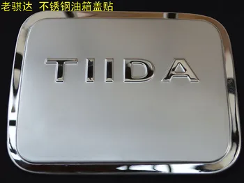 Безплатна доставка на автомобили на стикера на капачката на резервоара от неръждаема стомана за 2006-2009 2010-Nissan TIIDA високо качество