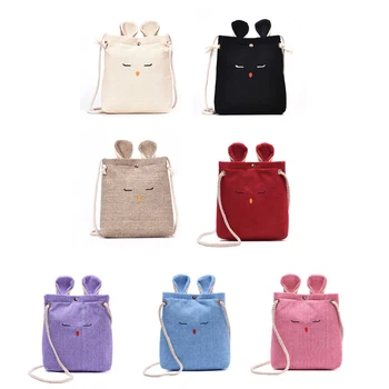 BONAMIE New Сладко Crossbody Bag For Women Bag Linen Small Shoulder Bags For lady Handbag Female Момиче MIni Messenger Bag