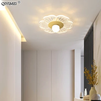 Модерен тавана лампа LED златисто бял цвят хол, кабинет топла и Романтична спалня, коридор, дрешник индивидуално осветление