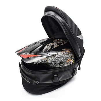 WOSAWE мотоциклет опашката чанти водоустойчив мотокрос мотоциклети пътуване танк чанта на багажника на задната седалка, пакет отразяваща каска за безопасност чанта