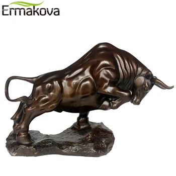 Nikolay месинг Wall Street бик скулптура на фън шуй богатство зареждане на фондовия пазар Бик Бик статуя коллекционный подарък декорация на дома