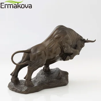 Nikolay месинг Wall Street бик скулптура на фън шуй богатство зареждане на фондовия пазар Бик Бик статуя коллекционный подарък декорация на дома