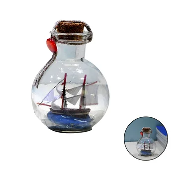 Плаване с лодка в Дрейфовой бутилка Средиземноморски стъклен пиратски кораб, която желае бутилка морски дом декорации подарък занаяти Роман гореща разпродажба