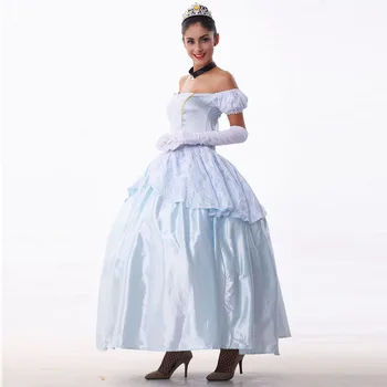 VASHEJIANG Deluxe Kigurumi Blue Adult Са Princess Dress Halloween Costume Party дамски униформи