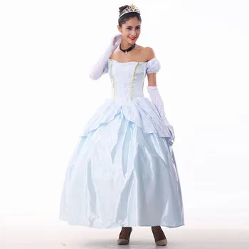VASHEJIANG Deluxe Kigurumi Blue Adult Са Princess Dress Halloween Costume Party дамски униформи