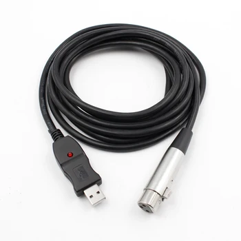 JABS 3M USB Male to XLR женски микрофон USB MIC Линк нов кабел