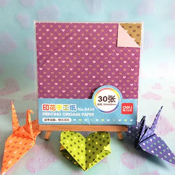 30 бр. / лот начало декор на цветни САМ хартия занаят scrapbooking хартия оригами Lucky Star формата на сърце занаят сгъване на хартия 15 * 15 см