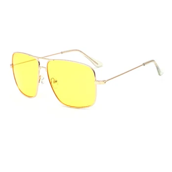 OEC CPO унисекс големи прозрачни очила рамка жените марка дизайнер на висококачествени метални слънчеви очила рамка O142