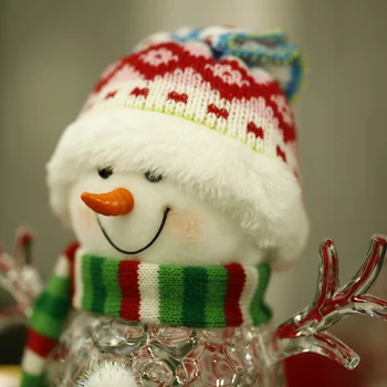 Коледна украса, Снежен човек кукла с led мига на струнна подсветка на коледна украса е детска играчка, подарък за бар семейство витрина прозорец