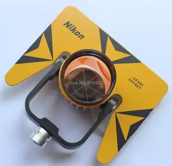 Нов жълт една Призма рефлектор комплект с мека кожена чанта Nikon, Pentax Topcon total station surveying