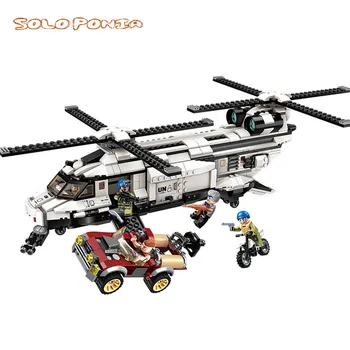 Детски образователни играчки сам събрана играчка блокове съвместими Legoeds град force Field самолет, танк цифри детски играчки