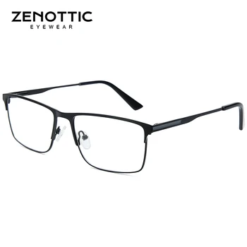 ZENOTTIC ultralight титан сплав квадратни рамки за очила мъжете Бизнес стил оптична късогледство предписани очила, рамки за очила