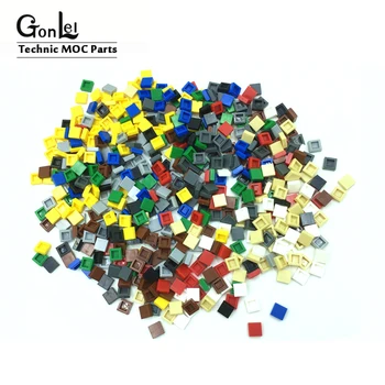 700 бр./лот плоски плочки 1x1Groove плоски шипове градивен елемент на части от играчки за деца DIY дизайнер е съвместим с 3070 MOC Rebrickable